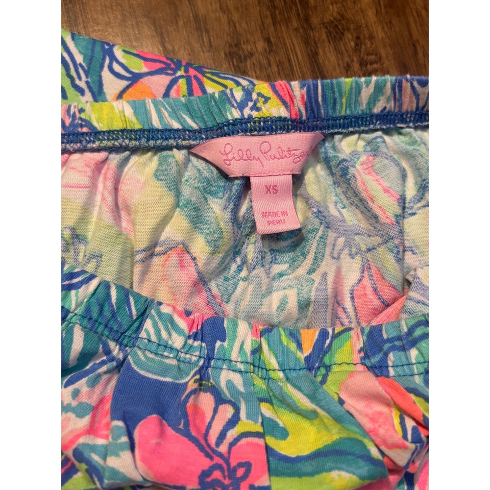 Lilly Pulitzer Strapless‎ Smocked Mini Dress Tropical Floral XS Vacation Resort - Picture 7 of 7